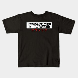 Anime Eyes Intense Look Red Letter Kids T-Shirt